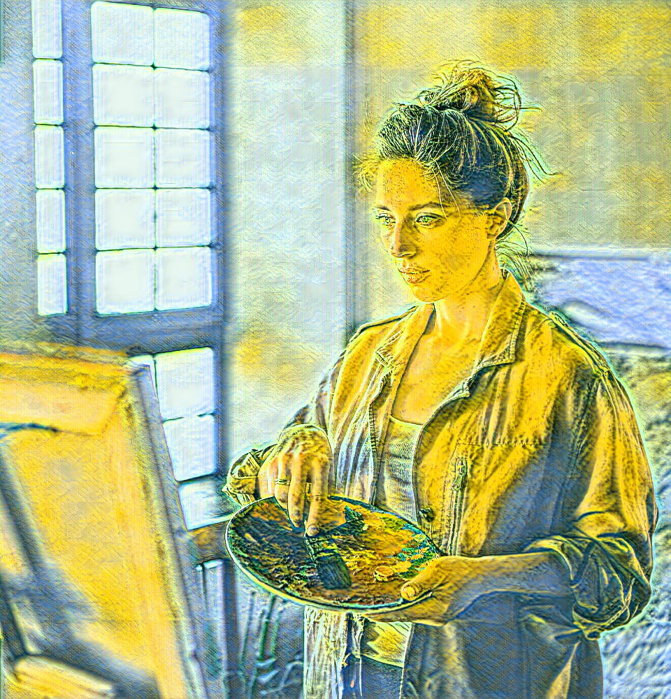 Frau malt, Gemälde 2